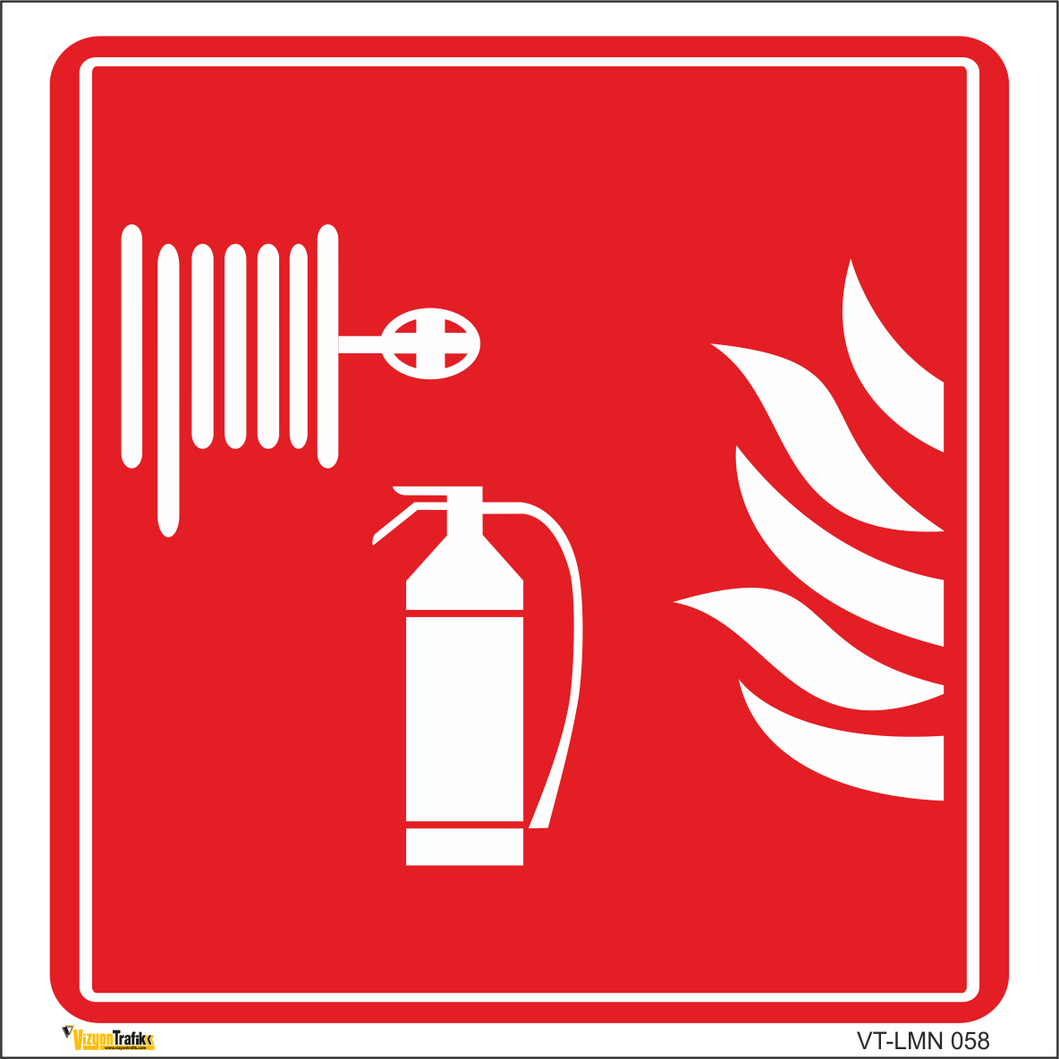 YANGIN TÜPÜ VE HORTUMU PİKTOGRAMI